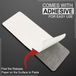 Silver Metal Push Pull Stickers for Glass and Wood | Self Adhesive Stainless Steel Metal Sticker for Door | Push and Pull Stickers for Hospital Malls Office 1 Set (2pcs) - Image 3