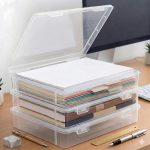 Klick n shop Plastic File Organizer Box (Pack of 3) | Clear A4 Document Storage Case with Secure Lid | Office File Holder for Papers, Certificates & Records - Image 6