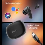 pTron Bassbuds Spark in-Ear TWS Earbuds with Stereo Sound, 40Hrs Playtime, Stereo Calls, Bluetooth V5.3 Headphones with Quick Pairing, Touch Control, Voice Assistant, Type C Charging & IPX5 (Black) - Image 6