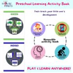 MOVIN' MINDS Mini Book | Educational Toy Velcro Reusable Activity Book | Ultimate Brain Booster | Fun Activities and Exercise for Kids & Children (Pack of 1) (Wheeling Into Colours), Multicolor - Image 7