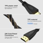 Mini HDMI To HDMI Cable (3 Meter) High Speed (NOT MICRO USB/MICRO HDMI) | Male To Male | Compatible For Monitor, Tablet, Laptop, Television (Black) - Image 7