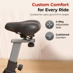 Fitkit by Cult FK7003 Spin Bike with 9Kg Flywheel, Adjustable Brake Pad Resistance & LCD Screen for Fitness at Home Workouts|Max Weight Capacity: 140 kg (Black) - Image 5