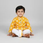 Baby Ethnic Wear Festival Organic Cotton Soft and comfortable Dhoti Kurta Set Saraswati Puja Dress Panjabi for Kids Boy Girls - Image 2