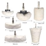Do It Your Self DIY Crafts Wool Felt Cotton Abrasive Buffing Wheel Kit,Rotary Tool Accesseries with 3mm Shaft,for Polishing Metal Jewelry Jade 1 Set Contain Pcs :- (32) - Image 12