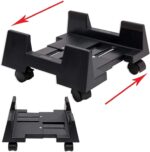 Metal CPU Trolley with Wheels for Home Use, Heavy Duty Adjustable Computer Stand, Steel Desktop CPU Holder with Lockable Castors, Under Desk Rolling Floor Stand for PC, UPS, Gaming Setup - Image 4