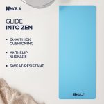 Hykes Yoga Mat for Women & Men - TPE Eco Friendly 6mm thickness Non Slip Classic Pro Exercise Mat for Home Workout Pilates Floor Exercises Gymnastics Meditation with carry Bag & strap - Image 2