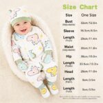 SNOWIE SOFT® 5Pcs Set Dinosaur New Born Baby Clothes 0-3 Months with Cotton Long Sleeve Top and Pants, Gloves, Socks, Bear Ear Hat, Infant Clothes 0-3 Months New Born Baby Gifts Shower Gift - Image 2