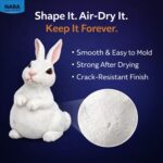 NARA Air-Dry Clay (Hard & Strong) 500g Clay for Arts & Crafts, DIY Projects, No Oven or Kiln Needed, Fast Drying, Perfect for Modelling, Coating, Painting, and Sculpting (White) - Pack of 2 - Image 3