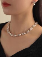 Shining Diva Fashion Necklace Jewellery Set for Women Latest Stylish Design Fancy Pearl Choker (15219s) - Image 5
