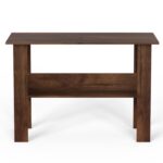 Furniture Café Modern Computer Desk with Storage Shelf – Study Writing Table for Home Office and Bedroom (Wenge) - Image 7