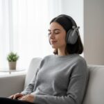 Over Ear Headphones | Wireless Audio Headset | Black and Silver Finish | Bluetooth Connectivity | Comfortable Cushions | Portable Headphones for Music Calls Travel Use - Image 4