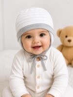 BABY STATION Cotton Cap for New Born Baby Boys & Girls | Soft & Breathable Infant Cap | Comfortable Baby Hat | Multicolor - Image 2