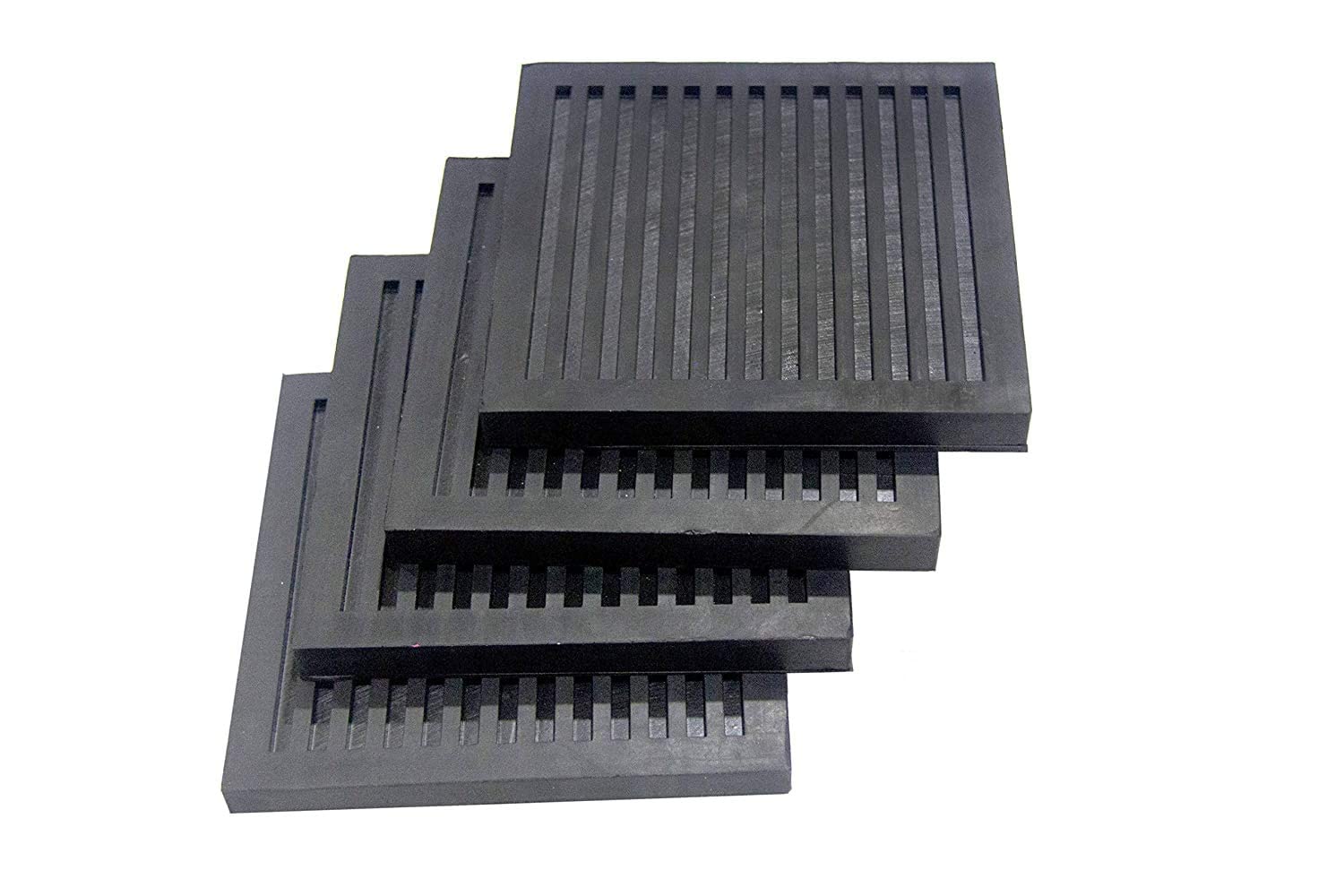 61XghXkK9fL._SL1500_.jpg Furniture Rubber Anti-Vibration Pads to Reduce Noise and Protect Floors, Furniture and Washing Machine Pads Pack of 4 Pieces (Aicon Brand) (4 inch x 4 inch x 12mm) - Image 1