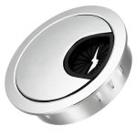 Prince Eleven Desk Grommet for Wire Organizer | Stainless Steel Desk Cord Cable Hole Cover | Computer Cable Manager, Metal Cover for Desk Wire Organization, PC Desk Cables Grommet PCM-001(SS)