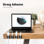 Cable Organizer Holder Clips (Set of 10) – Multipurpose Silicone Cable Protector, Cord & Wire Manager Hooks with Self Adhesive for Desk, Table, TV, PC, Car, Home & Office (Black/White) - Image 7