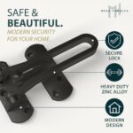 Home Security Door Lock, 1 Pack Latch Guard Clasp Front Door Locks for Kids, Home Reinforcement Lock for Swing-in Doors, Hotel Door Latches - Image 5