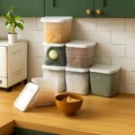 Food Storage Containers, 1L Capacity, BPA-Free Plastic, Clear Rectangular, Stackable with Snap-on Lids (6 Pcs, 1200Ml) - Image 2