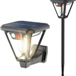 WIDEWINGS Plastic, Abs Solar Lights Outdoor with Motion Sensor with 3 Lighting Modes, Ground Mounting and Wall Mounting, Waterproof Outdoor Solar LED Light, Garden Light, Suitable for Garden (1 Pack)