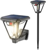 WIDEWINGS Plastic, Abs Solar Lights Outdoor with Motion Sensor with 3 Lighting Modes, Ground Mounting and Wall Mounting, Waterproof Outdoor Solar LED Light, Garden Light, Suitable for Garden (1 Pack)