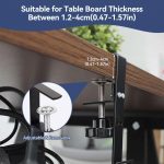 No Drill Under Desk Cable Management Tray, Space-Saving Rack, Sturdy Metal Wire Organizer Basket for Office and Home Standing Desk, 40x13x15cm - Image 6