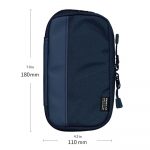 Compact Pen Pencil Case Water & Stain Repellent Pouch Use Everyday Pack of 1 (Blue) - Image 2