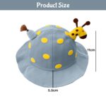 SYGA Baby Bucket Hat Sun Beach Cap Fishermans Hats Spring Cute Dot Sunshade Hat Baby Cartoon Giraffe Cap for 6M-3 Years Children - Image 3