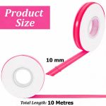 Aakriti 10mm Wide Silicone Gel Elastic Tape – Non-Slip, Stretchy Gripper Cord for Sewing, Tailoring, DIY Crafts, Underwear, Bras, Lingerie, Garments, Bags, Belts, Shoes & Accessories | Strong, Durable 10-Metre Roll (Pink) - Image 2