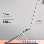 Laptop Stand Adjustable Foldable Metal Laptop Riser Portable Notebook Stand with Multi Angle Positions Desktop Laptop Holder Stand for Desk Use - Image 2