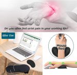 Adjustable Arm Rest Pads for Desk – Ergonomic Chair and Desk Extender for PC & Laptop, Attachable Rotating Armrest Wrist Support for Home Office Setup – Black.