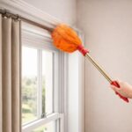 Dusting Orange Cloth with Handle | Removable Cotton Dry Cleaning Duster Jhatki | for Home, Office & Furniture Cleaning | Reusable Washable Jhatakni | Pack of 2 - Image 7