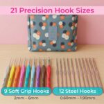 Oytra Crochet Starter Kit 58 Pieces with Storage Case Hooks Yarn Bundle Knitting Tools DIY Craft Set for Beginners Adults Hobbyists Gift - Image 3