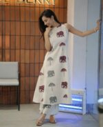 ANNI DESIGNER Viscose Blend Co Ord Set for Women | Kurta with Palazzo | Kurti Set Woman | Printed Ethnic Outfit | Cord Style Indian Dress Office Party Traditional Clothing Fashion Premium Modern Look - Image 5