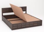 STRATA FURNITURE Solid Sheesham Wood Queen Size Bed with Box Storage | Wooden Double Bed Cot Palang Furniture for Bedroom Living Room and Home (Walnut Finish) - Image 7