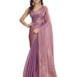 LOROFY Women's Two Tone Fendy Chiffon Saree