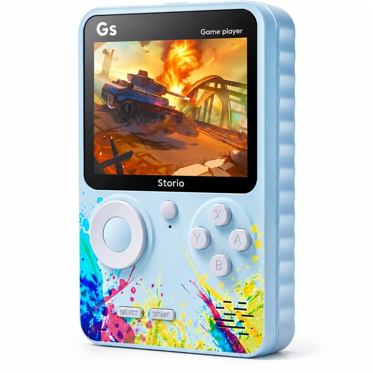 61ZmafEatnL._SL1254_.jpg Storio G5 Handheld Game Console for Kids | Retro Gaming Device with 3.0 Inch HD Screen | 500 Built-in Classic Games | AV Output | Portable Video Game Player for Boys & Girls | Multicolour - Image 1