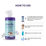 PupPee 100 Count Pet Wipes for Cleaning Eye Tear Stain | Anti-Bacterial Pet Wipes for Dogs & Cats | 100% Biodegradable | Cleansing, Deodorising & Grooming Wipes | Vitamin E & Olive Oil - Image 5