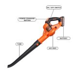 BLACK+DECKER GWC1820PCF-B1 18V Lithium-ion Cordless POWERCOMMAND™ Boost Leaf Blower, Runtime Upto 25 mins, Comes with with 1 Battery & 1 Charger, 209 km/h Blow Speed, Low Noise Design, Weight 1.7kg - Image 5