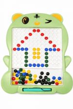 Magnetic Drawing Board for Kids with Stylus Pen – Educational Bead Art Toy, Fine Motor Skills Learning Activity Board for Toddlers & Children (Green) - Image 2