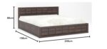 STRATA FURNITURE Solid Sheesham Wood Queen Size Bed with Box Storage | Wooden Double Bed Cot Palang Furniture for Bedroom Living Room and Home (Walnut Finish) - Image 2