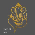 Shopeum Metal Ganesha Wall Hanging, 12inch Golden Wall Art Sculpture, Religious Home Decor (30x19cm) - Image 6