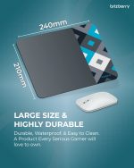 ARTBRIZ® Brizberry Pro-X1 Mouse Pad, Optimised for Speed and Precision, Premium Anti Skid Rubber Base, for Office Desktop Laptop PC Mac, 240mm x 210mm x 3mm (111S - Pack of 1) - Image 6