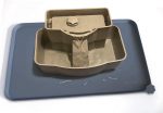 Hoki Found Silicone Pet Food Mats Tray - Non Slip Pet Dog Cat Bowl Mats Placemat - Fda Grade Dog Pet Cat Feeding Mat - Waterproof Dog Cat Food Mats -Pet Water Mats for Carpet, 18. 6" x 11. 8", Gray - Image 4