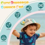 PATPAT® Dinosaur Summer Cap for Baby Boy 1-2 Years Old, UPF 50+ Sun Protection Bucket Hat Kids Cap, Breathable Mesh Baby Hat Caps for Kids Girls Boys Cute Fashion Sunshade Gift for Boys Girls - Image 4