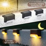 Geek Lab Plastic Waterproof LED Solar Powered Deck Stair Outdoor Light for Railing, Wall Garden,Pathway, Backyard, Patio, and Balcony Decoration (4) - Image 2
