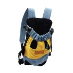 VELURA Pet Cat Carrier Backpack Chest Bag with Shoulder Strap Adjustable for Hiking S Yellow Blue|1 Pet Carrier Backpack| Carriers & Totes| Carriers & Totes| Dog Supplies |Pet Supplies - Image 2