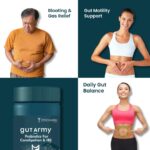 Gut Army Probiotics for Constipation & IBS | 100 Billion CFU, 11 Strains | Psyllium Husk (Isabgol) & Peppermint | Gas & Bloating Relief, Digestive Comfort, Bowel Regularity | Men & Women | 60 Capsules - Image 3