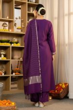 Klosia Women Embroidery Solid Straight Kurta and Pant Set with Dupatta - Image 5