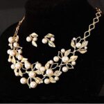 YouBella Gifts Stylish Latest Traditional Gold Plated Pearl Choker Jwell Necklace Jewellery Set with Earrings for Girls and Women - Image 4