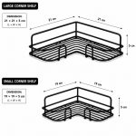 Bathroom Corner Shelf Organiser Without Drill Adhesive, Pack of 2 | Wall-mounted rack for kitchen, washroom & balcony. Quick-drain wire base keeps toiletries dry. Tool-free, damage-free. - Image 2