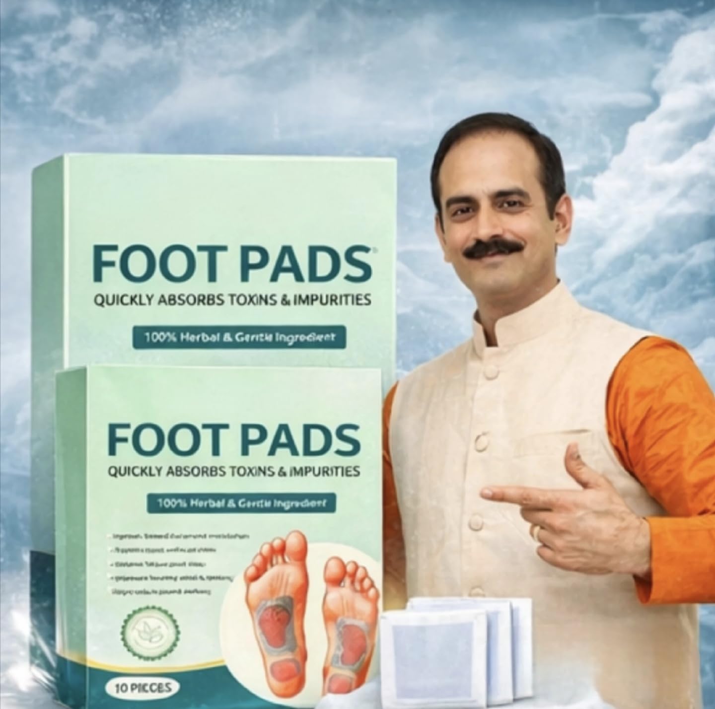 61bIbbtYe2L._SL1440_.jpg Foot Patches | Foot Pads For Weight Loss | Detox Foot Patches| Foot Pads for Detoxification|Natural Bamboo Vinegar Ingredients for Sleep Aid,Pain Relief,Herbal Skin Cleansing & Night Care (20 Pcs) - Image 1
